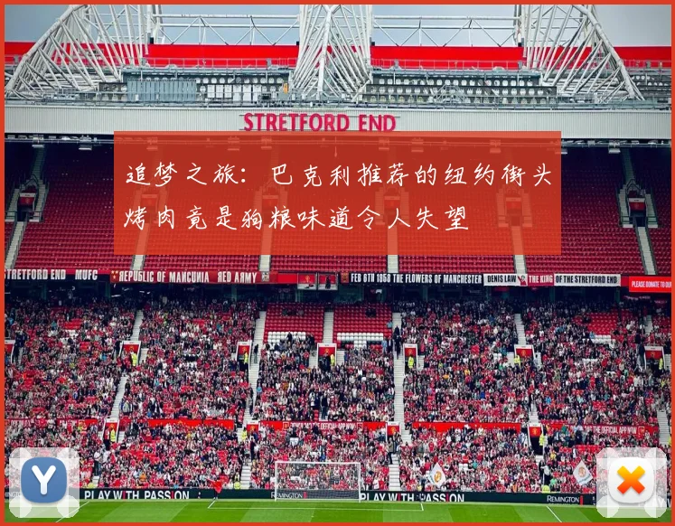 追梦之旅：巴克利推荐的纽约街头烤肉竟是狗粮味道令人失望
